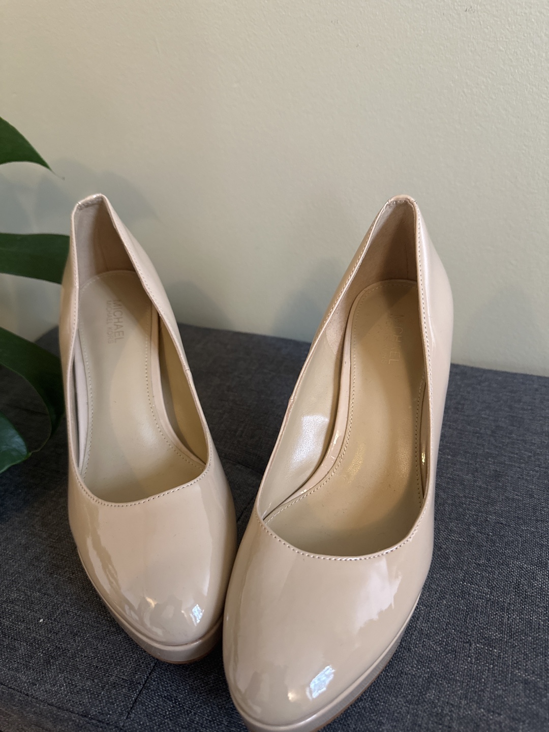 Michael Kors Nude Patent Leather Platform Heels - photo 3