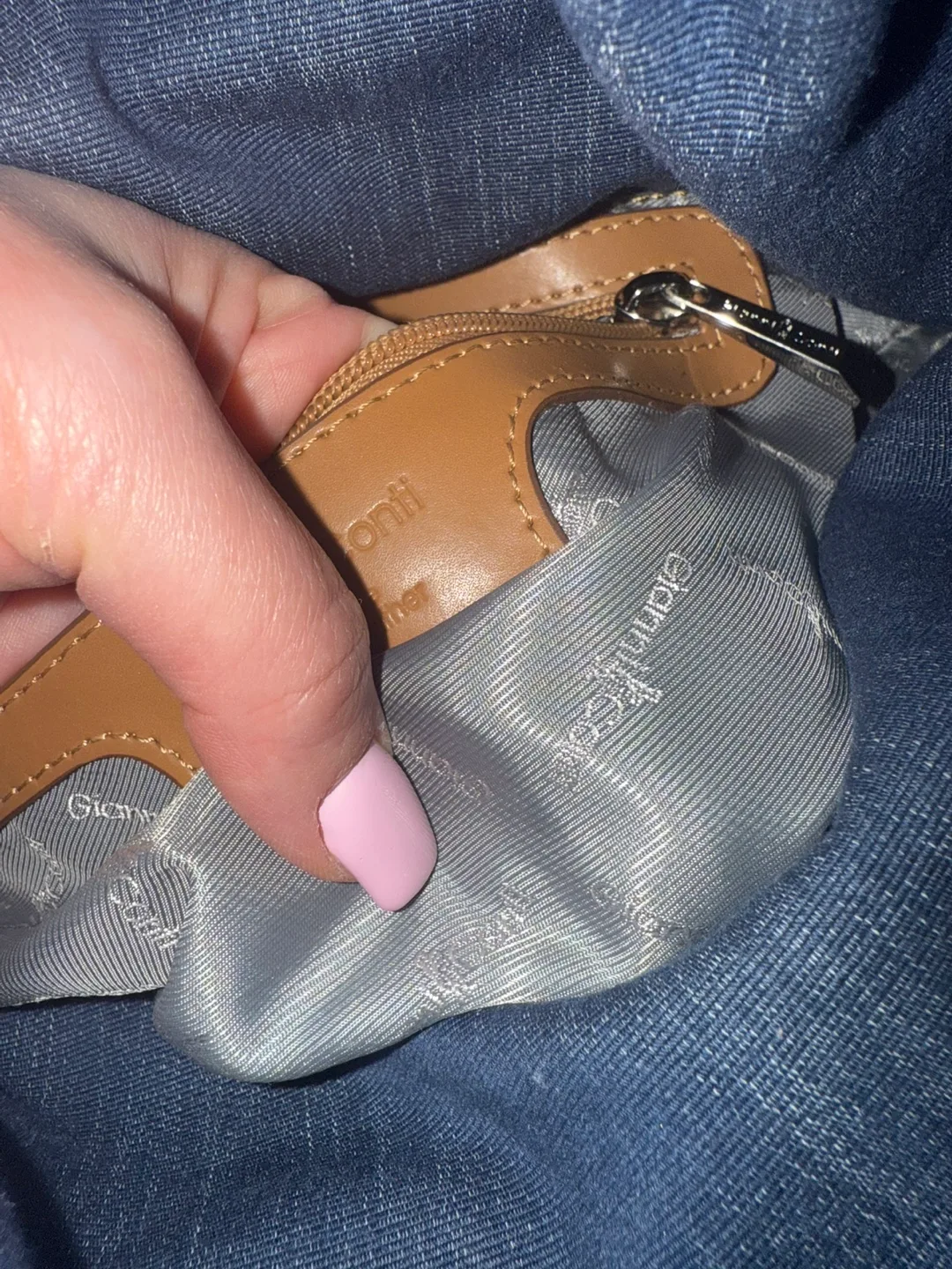 Gianni Conti Genuine Leather Bucket Bag image indicator(5)