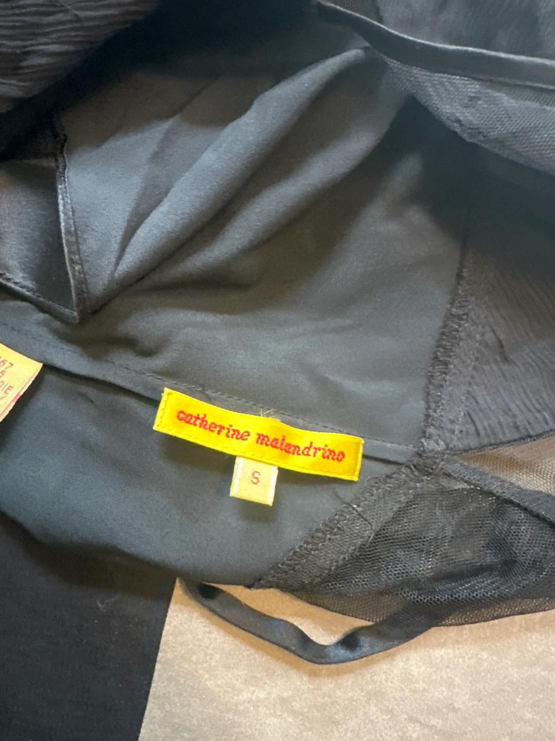 Catherine Malandrino Black Camisole Top Size Small image indicator(2)