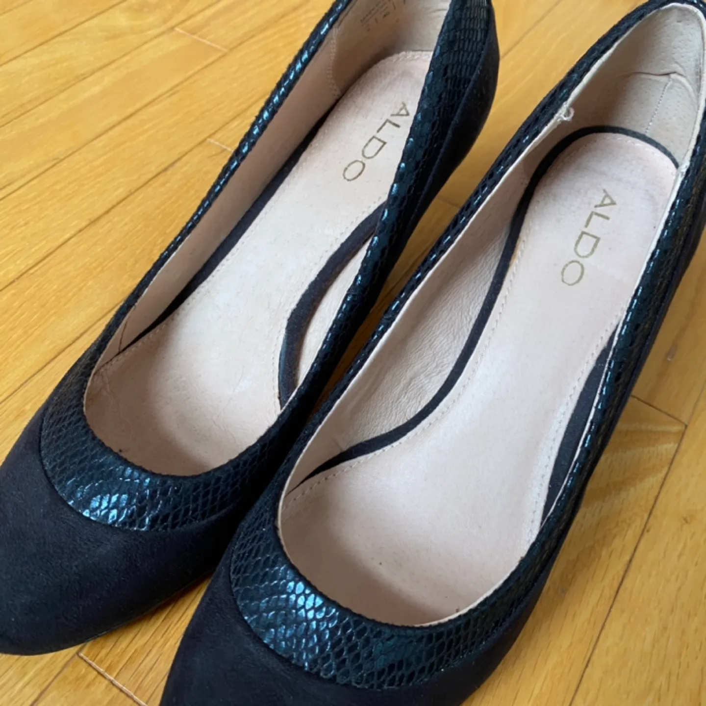 ALDO Black Suede Heels image indicator(8)