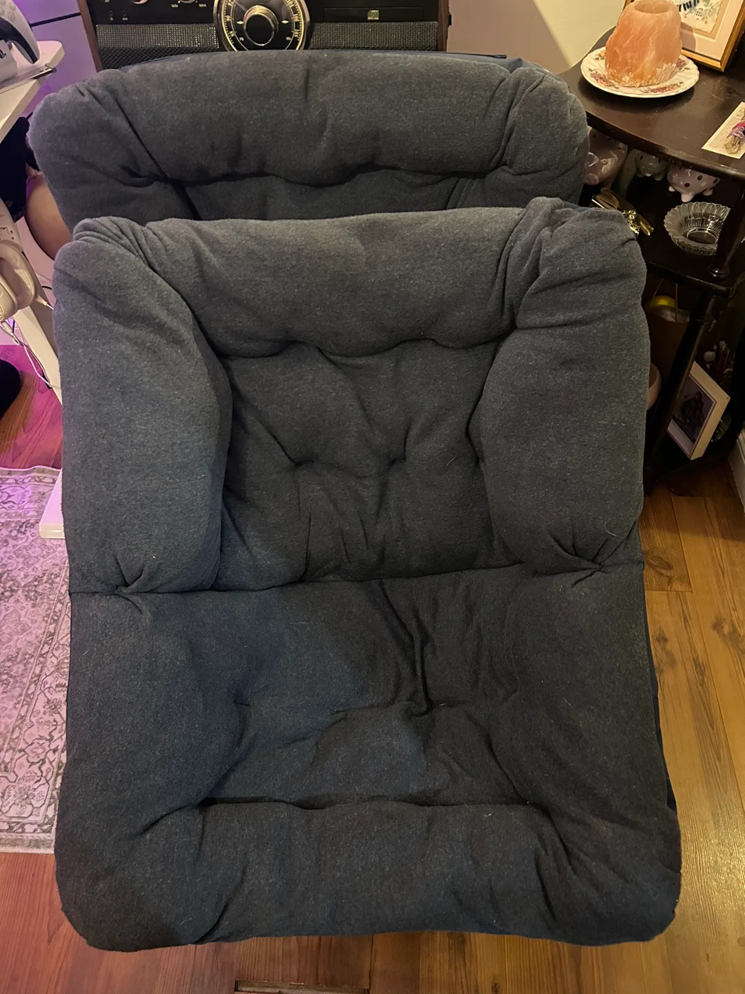 2x COMFY Navy Blue Collapsible Folding Chairs thumbnail