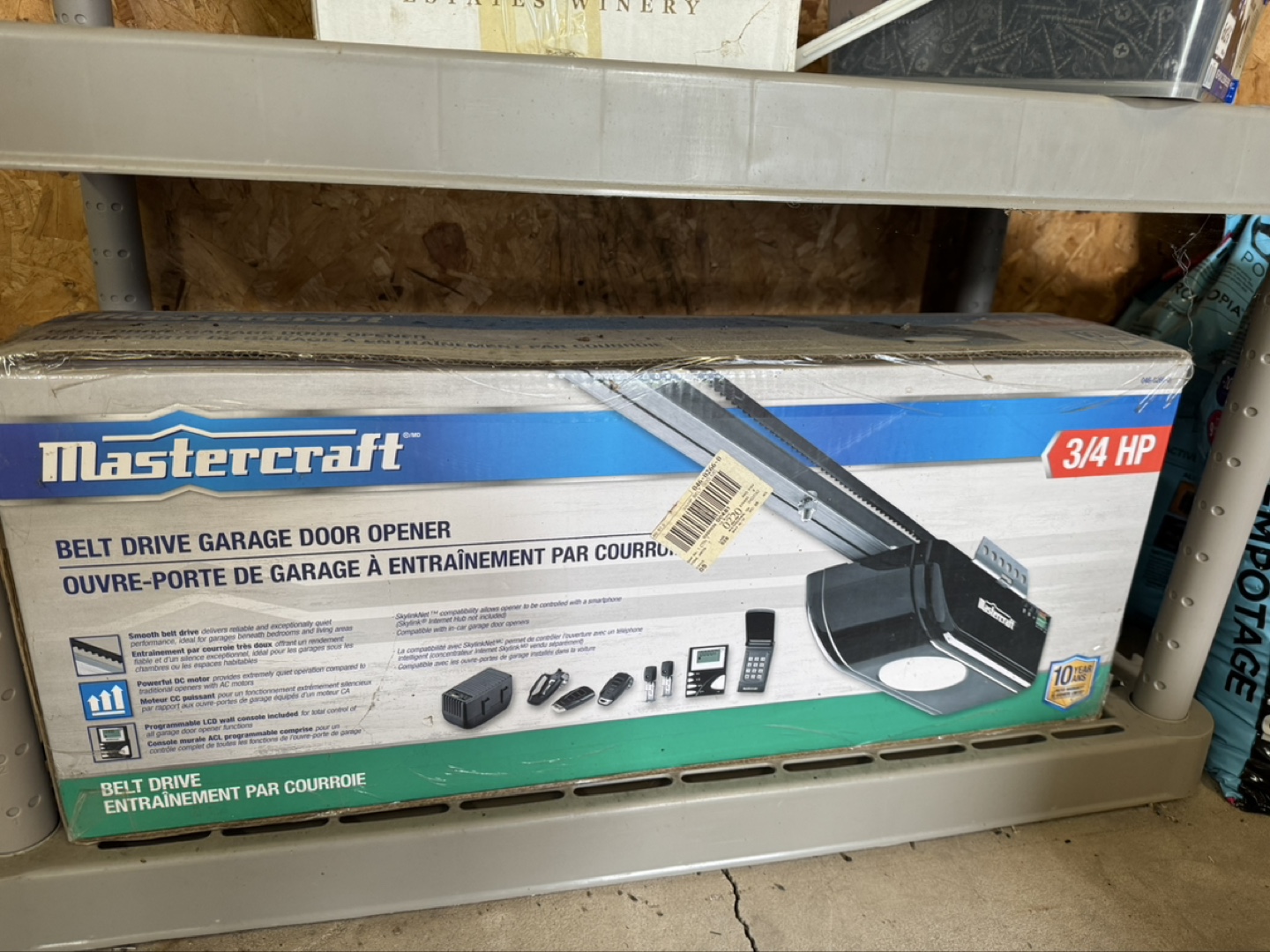 Mastercraft 3/4 HP Belt Drive Garage Door Opener