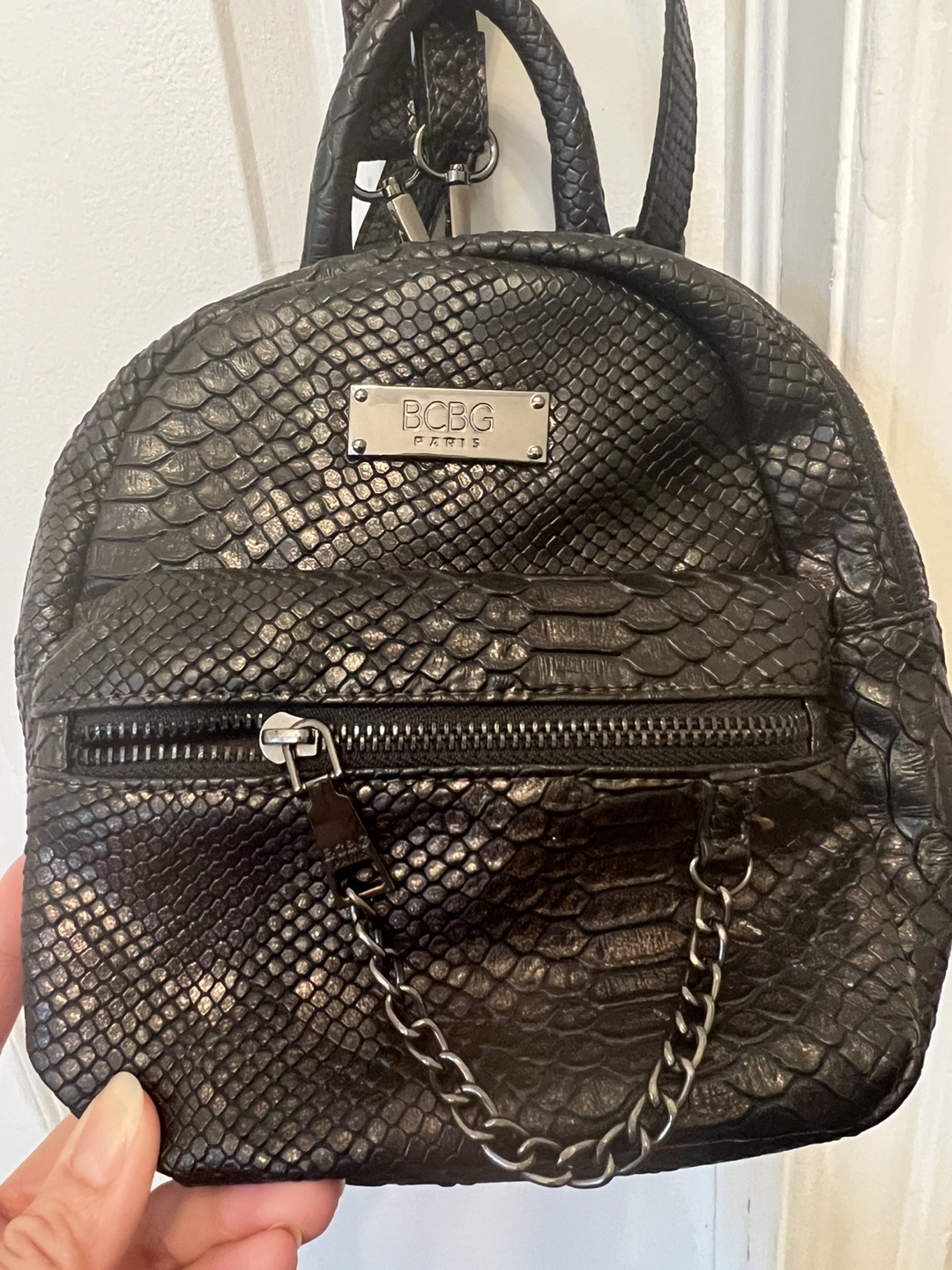 BCBG Paris Mini Backpack - Snakeskin