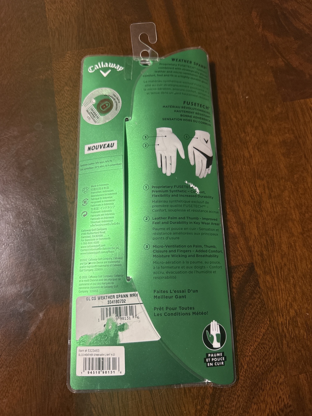 Callaway Weather Spann Golf Glove - Mens Large Right - photo 2