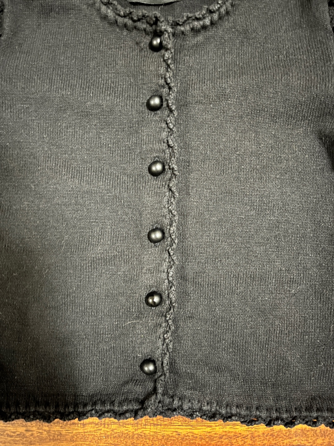 Michael Simon women’s small vintage short sleeve cardigan, black - photo 3