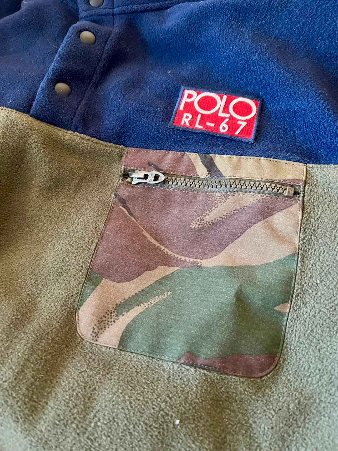 Polo Ralph Lauren RL-67 Camo Fleece Pullover - Size XL image indicator(5)