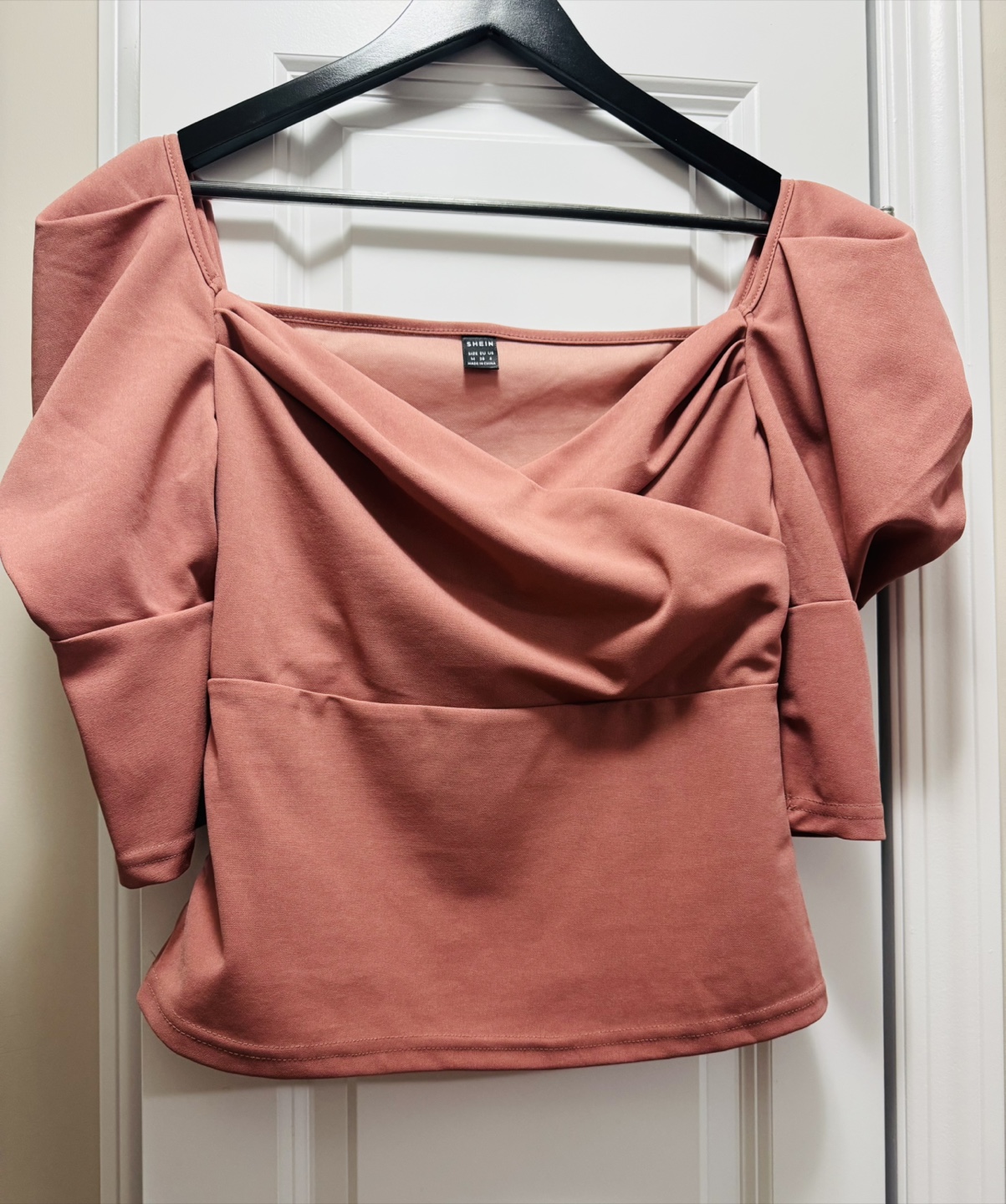 Dusty Rose SHEIN Puff Sleeve Blouse - Size Medium - photo 2