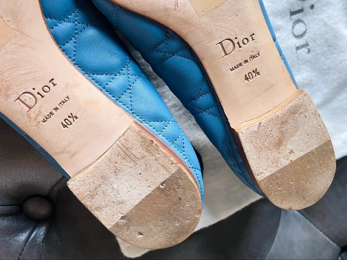 Dior Iconic Cannage Leather Ballet Flats – Size 40.5 image indicator(6)