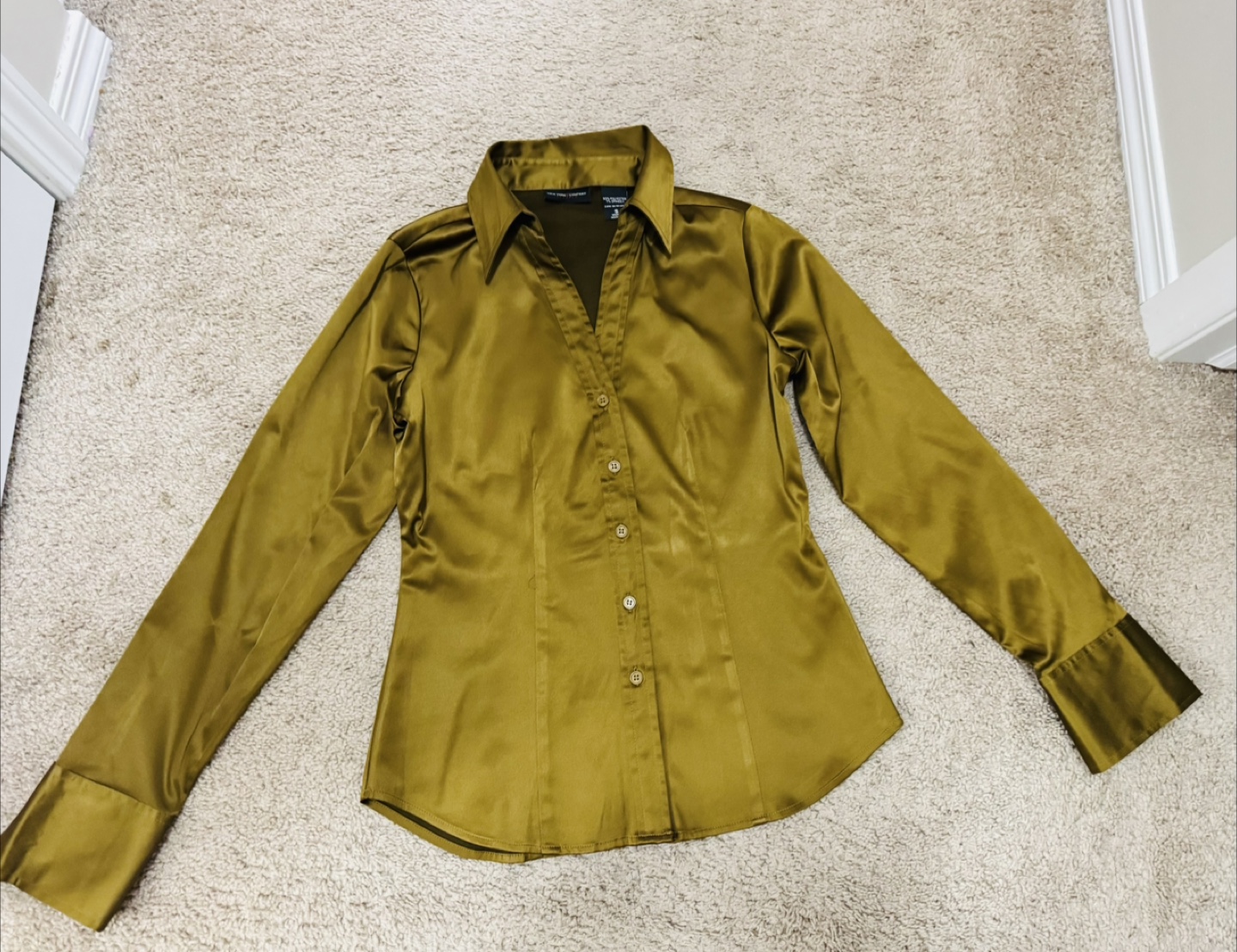 New York & Company Satin Blouse - Size Small