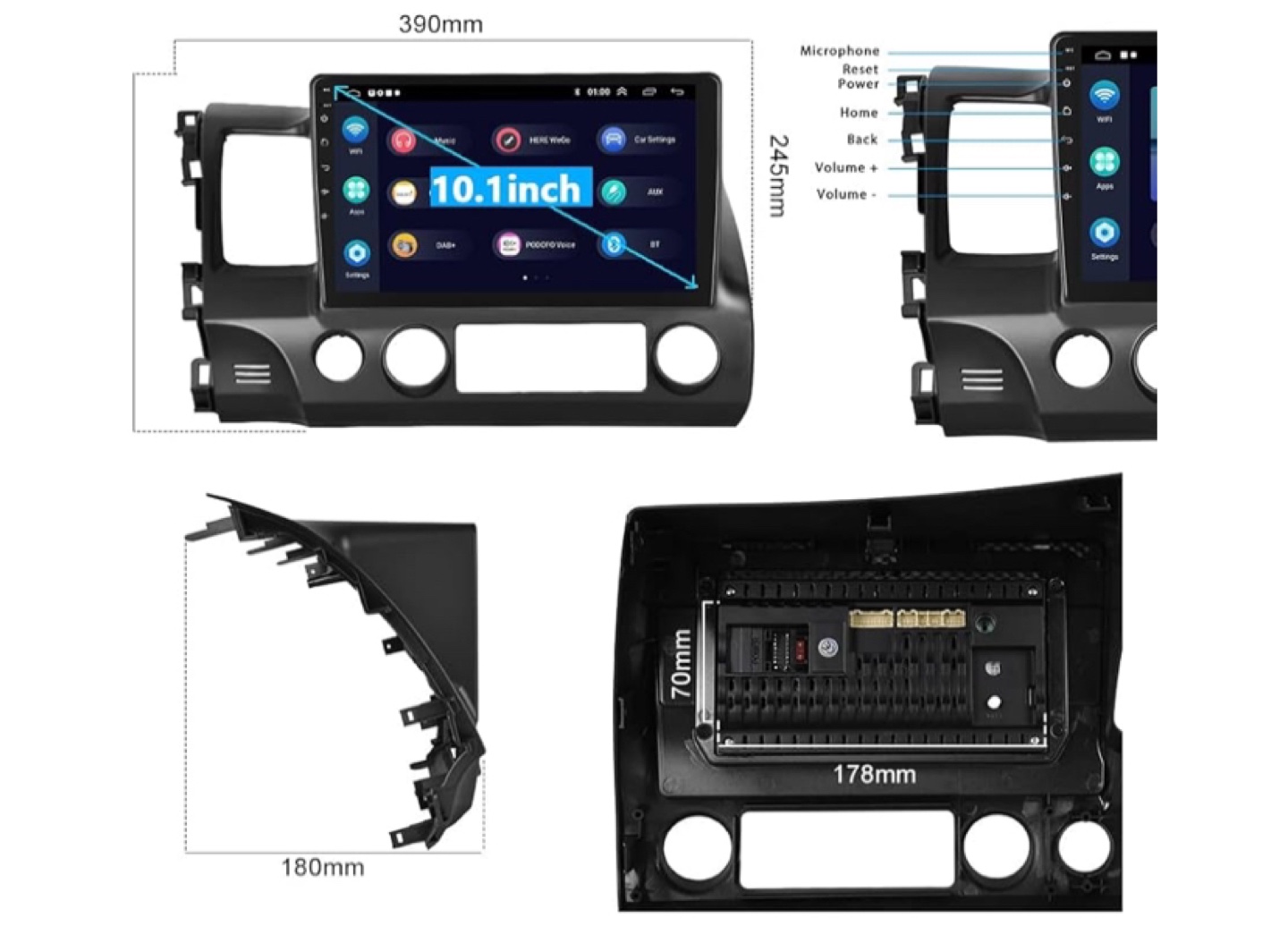 Podofo for Honda Civic 2006-2011 Car - photo 2