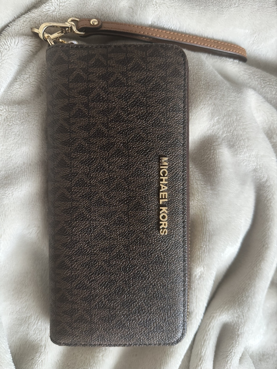 Michael Kors Brown Logo Zip-Around Wallet - photo 2