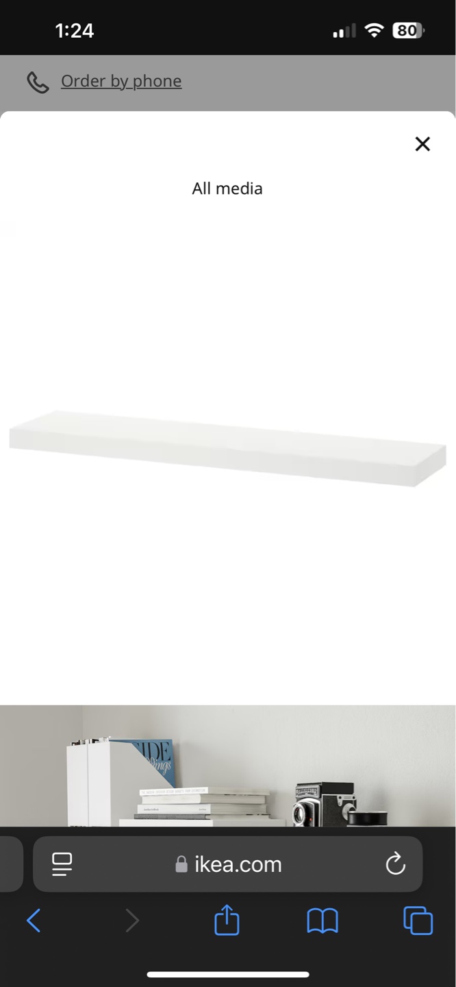 IKEA White Floating Shelf