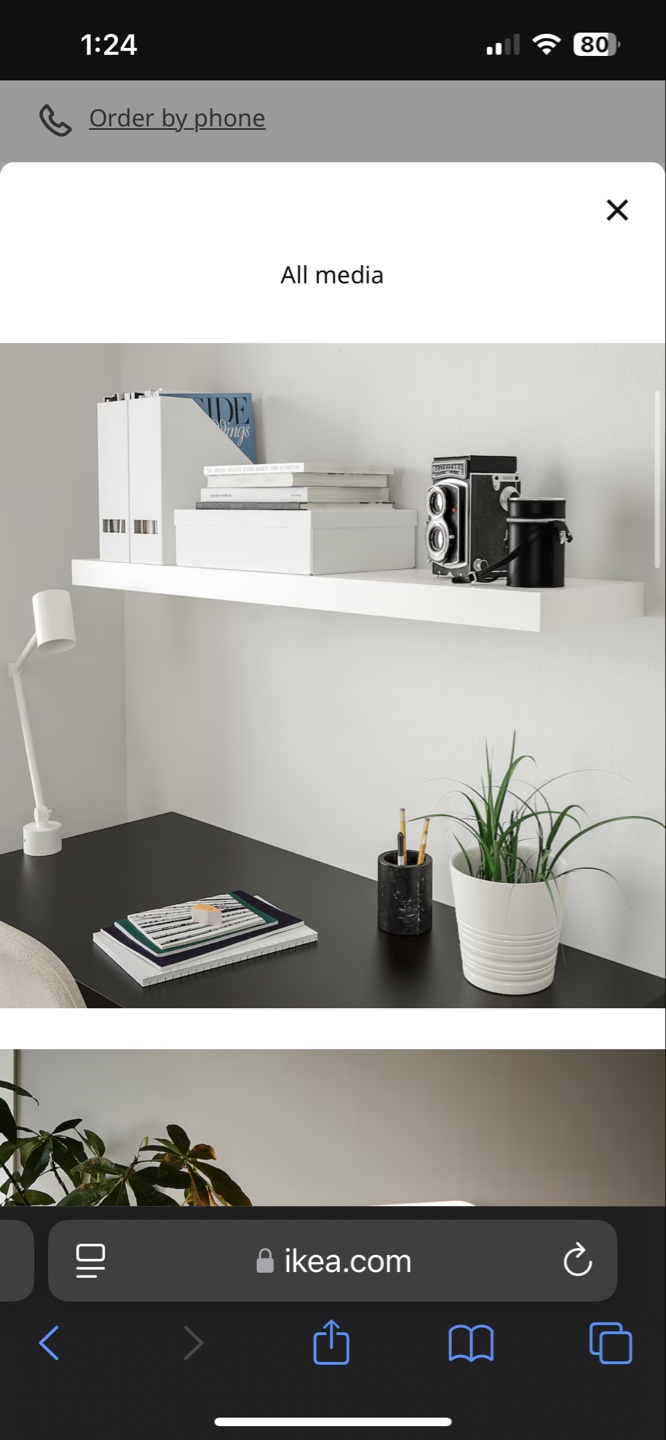 IKEA White Floating Shelf - photo 2