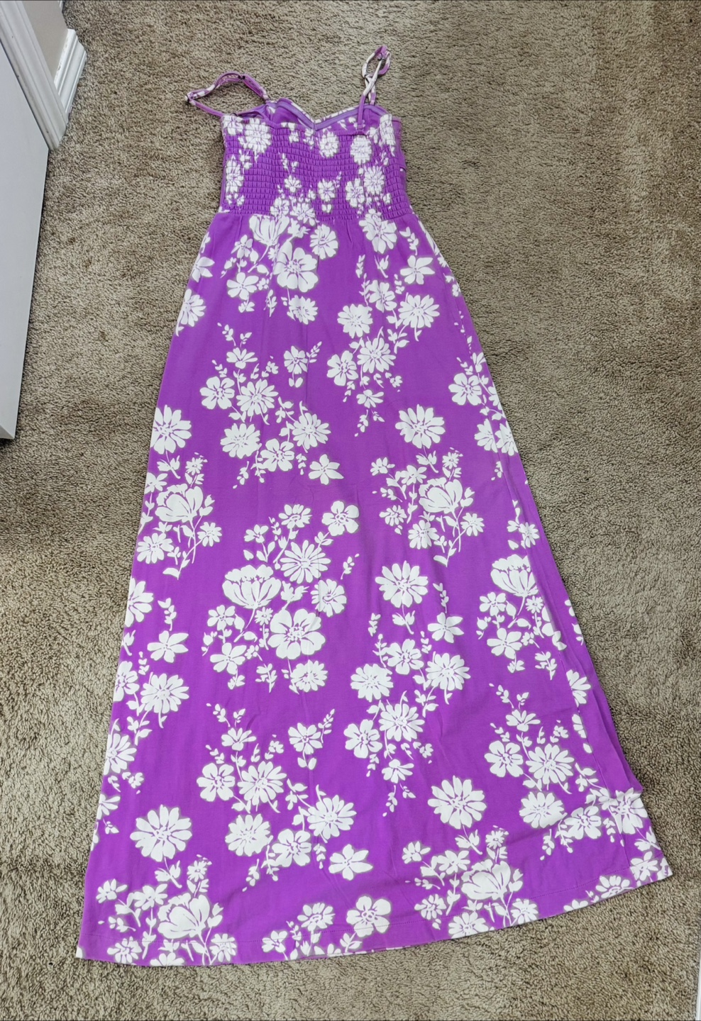 Purple Floral Maxi Dress - Size Small - photo 2