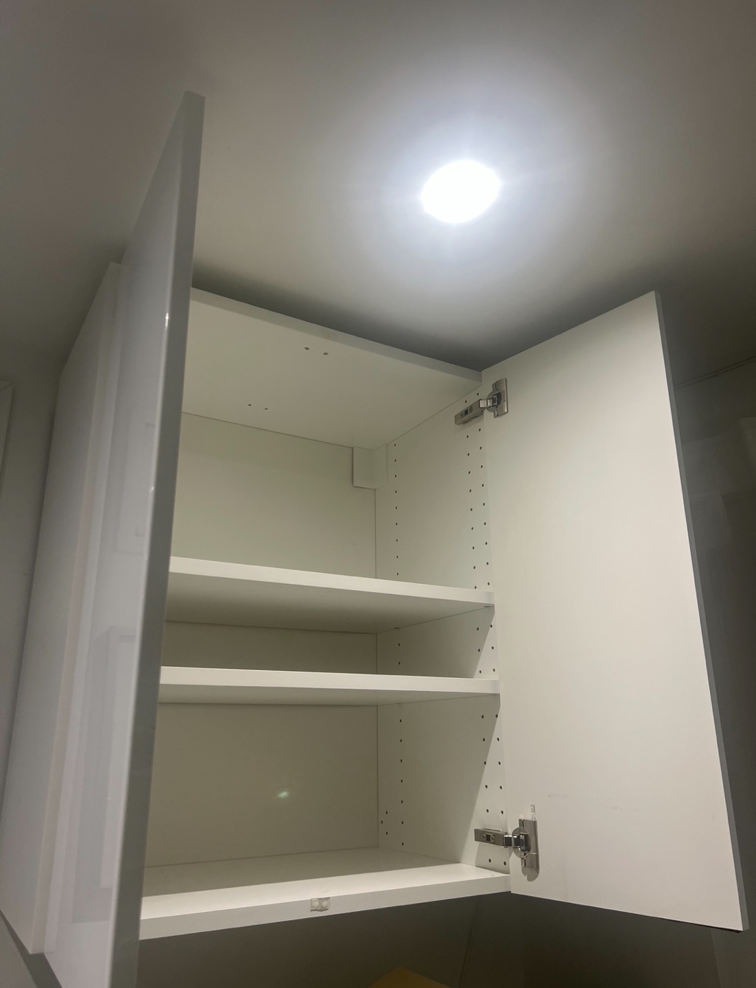 White Wall Cabinet with Shelves