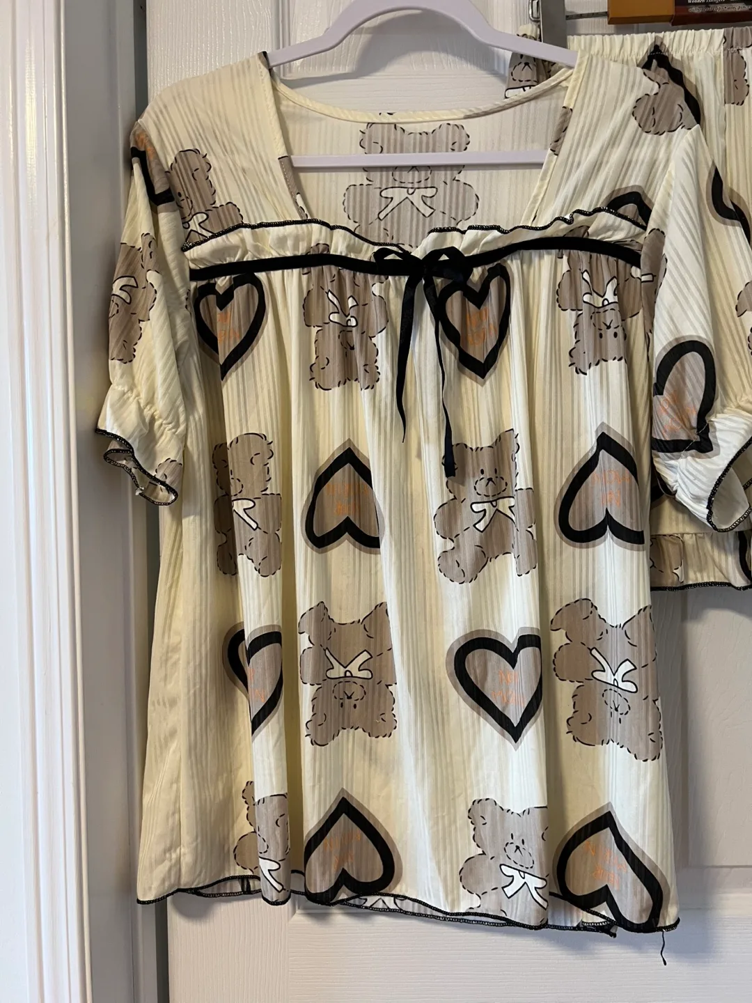 Adorable Teddy Bear Pajama Set image indicator(2)