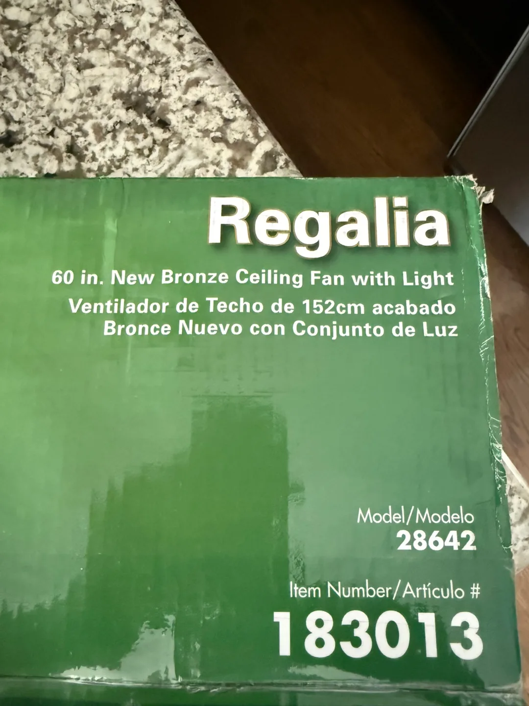 Hunter Regalia 60" New Bronze Ceiling Fan with Light image indicator(6)