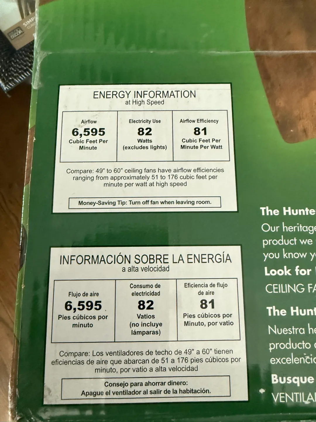 Hunter Regalia 60" New Bronze Ceiling Fan with Light image indicator(5)