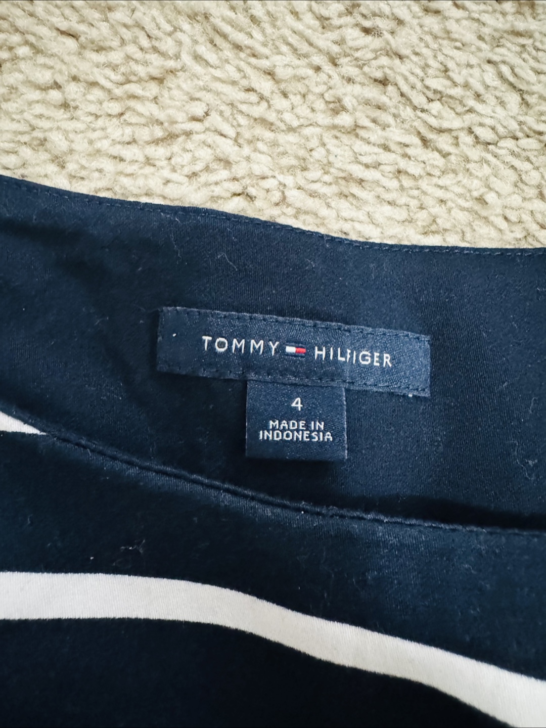 Tommy Hilfiger Navy and White Striped Dress, Size 4 - photo 5