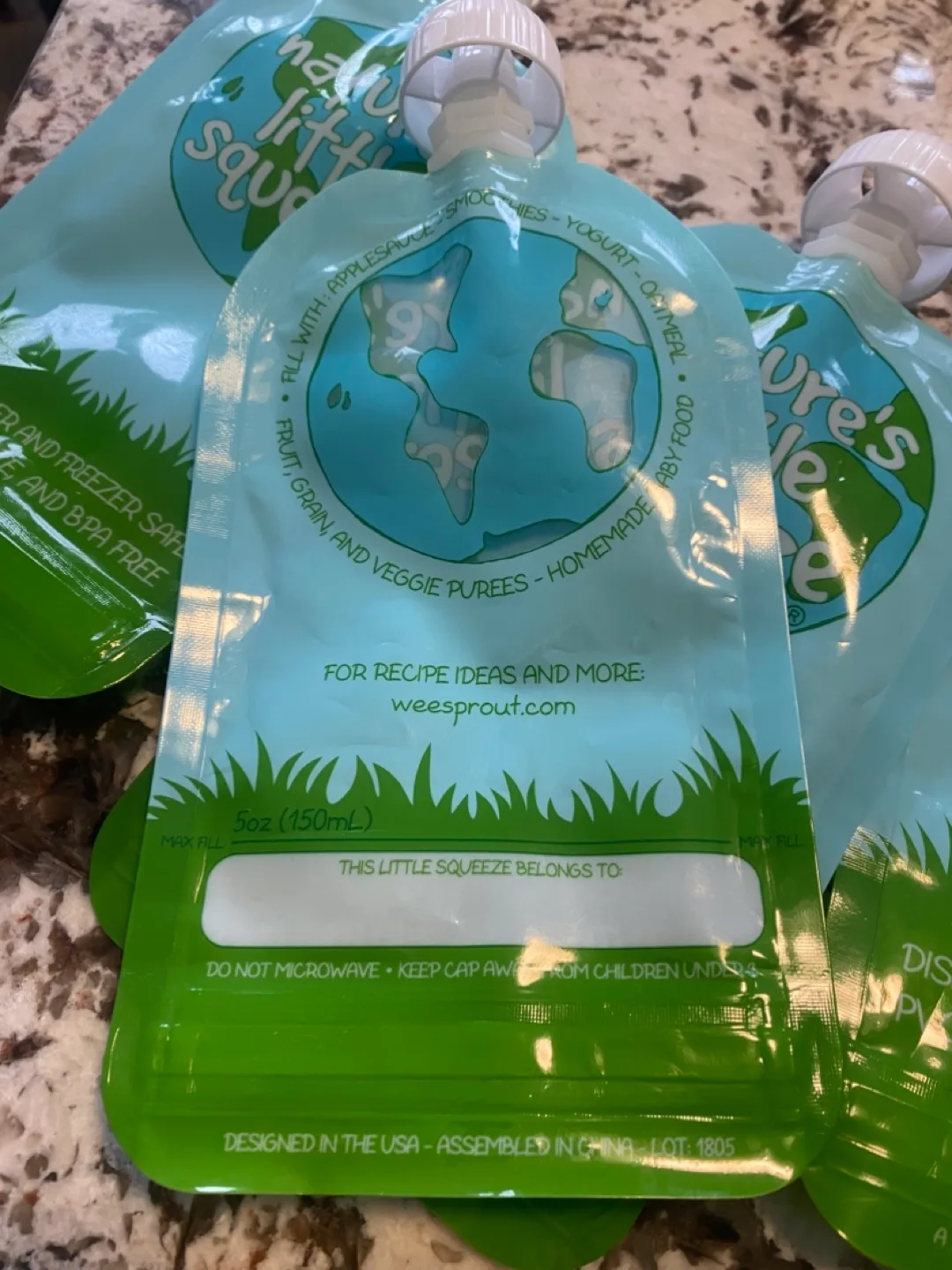 WeeSprout Nature's Little Squeeze Reusable Food Pouches thumbnail
