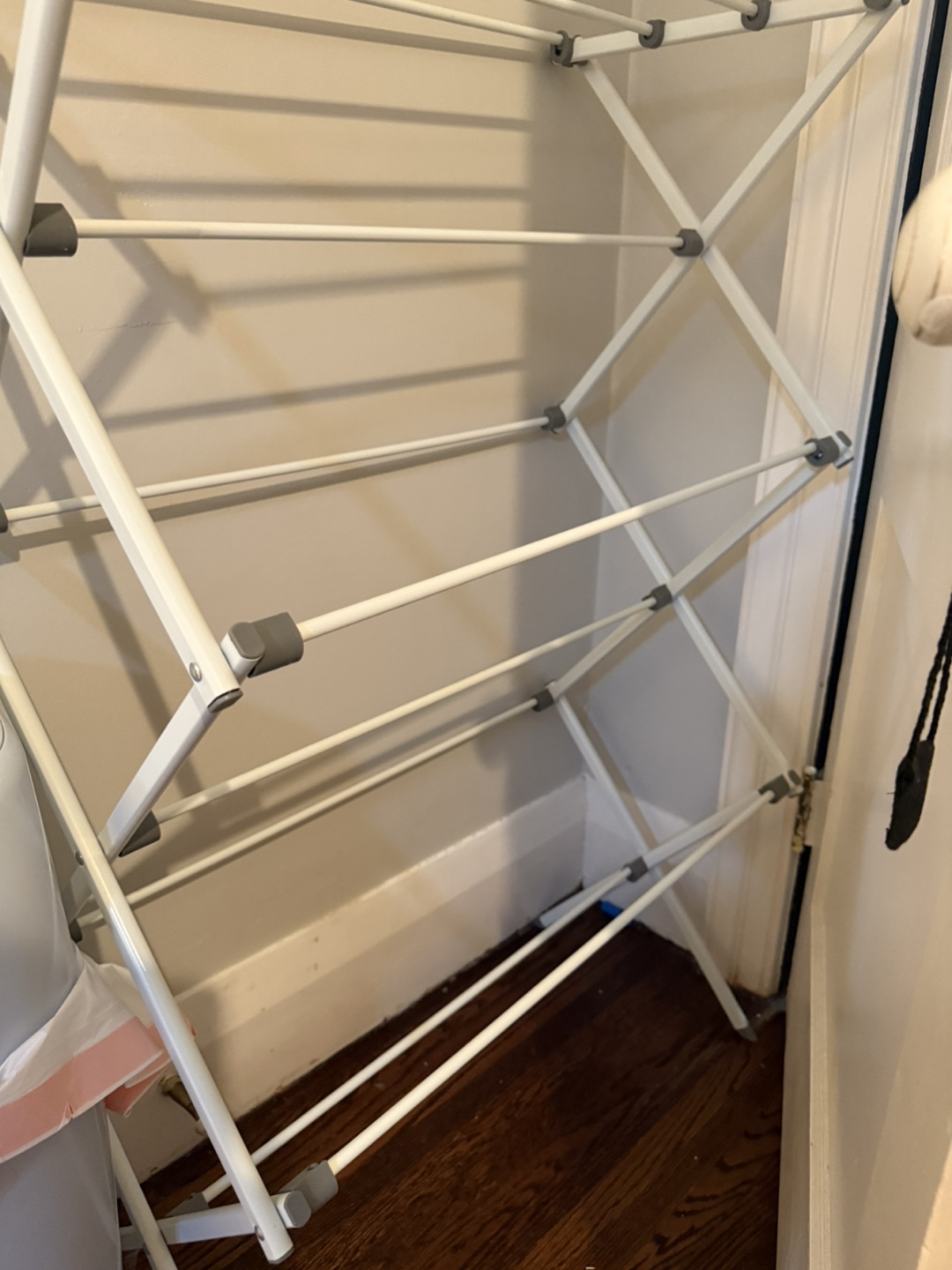 White Foldable Clothes Drying Rack - photo 2