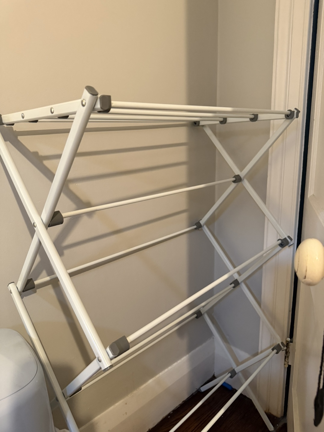 White Foldable Clothes Drying Rack