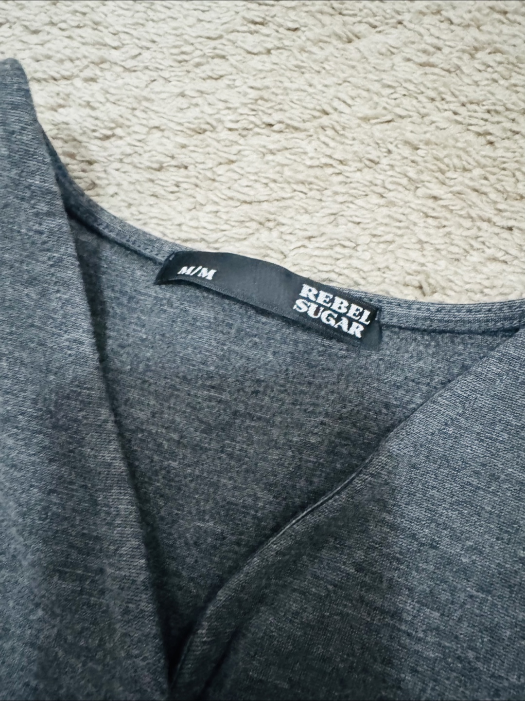 Rebel Sugar Grey Button Detail Mini Dress - Size M/M - photo 3