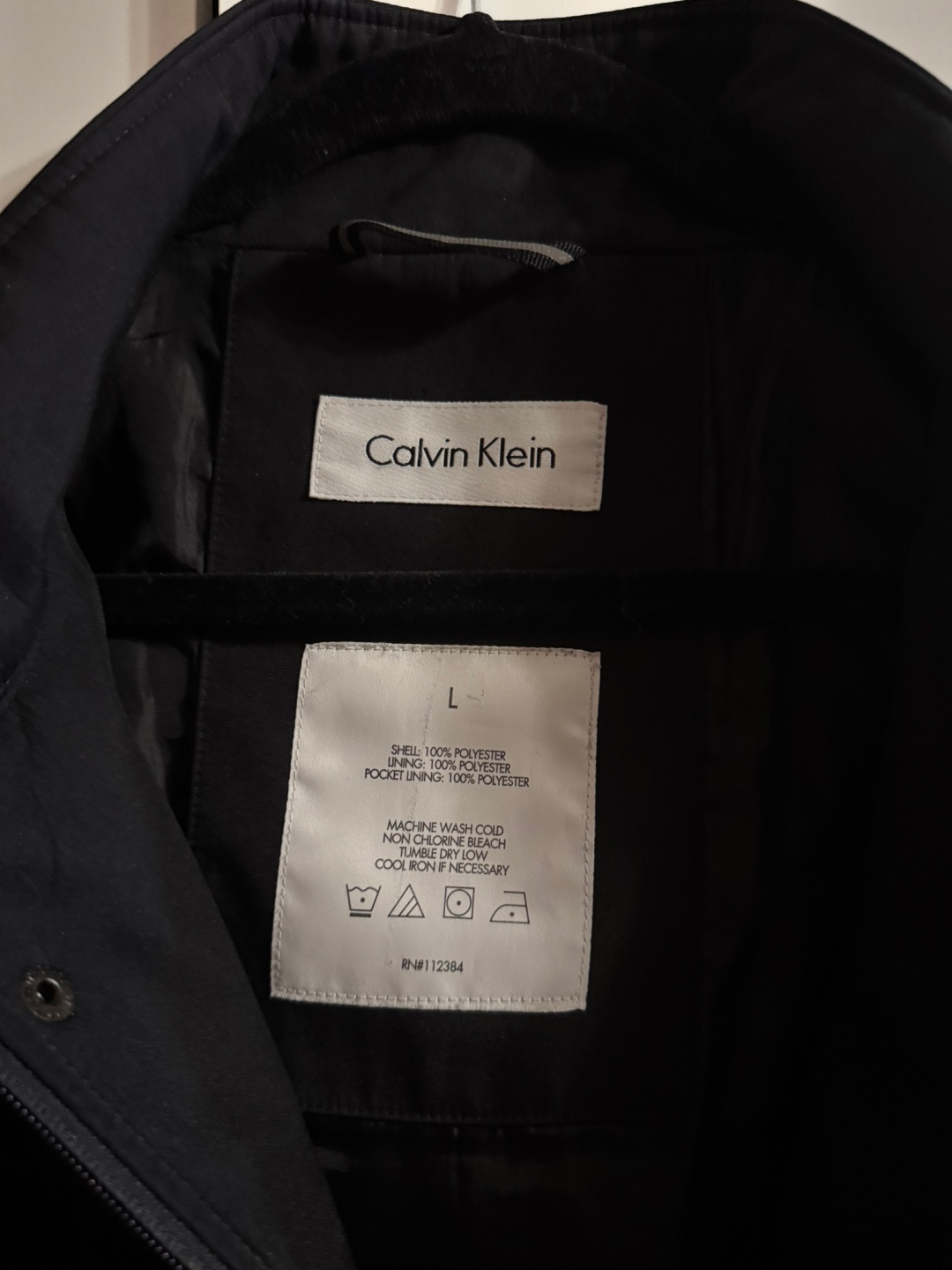 Men's Calvin Klein Black Jacket - Size L - photo 2