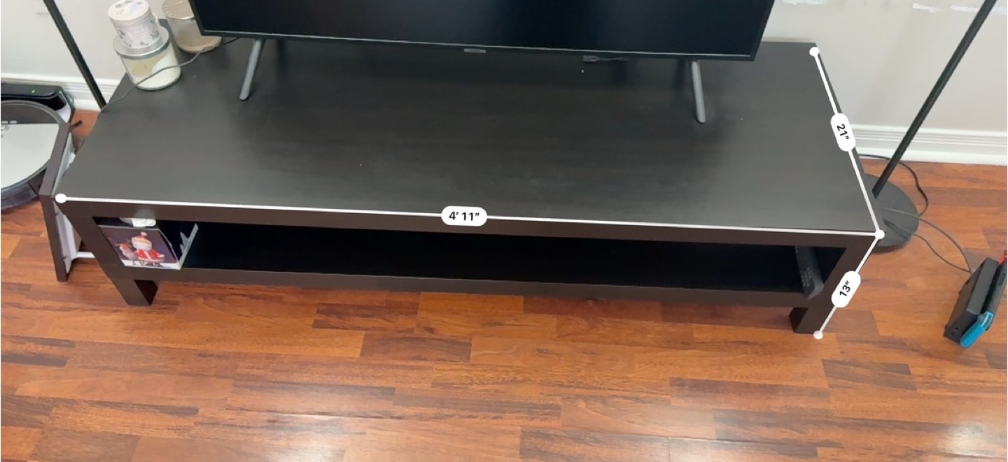 Black TV Stand - 41" Long