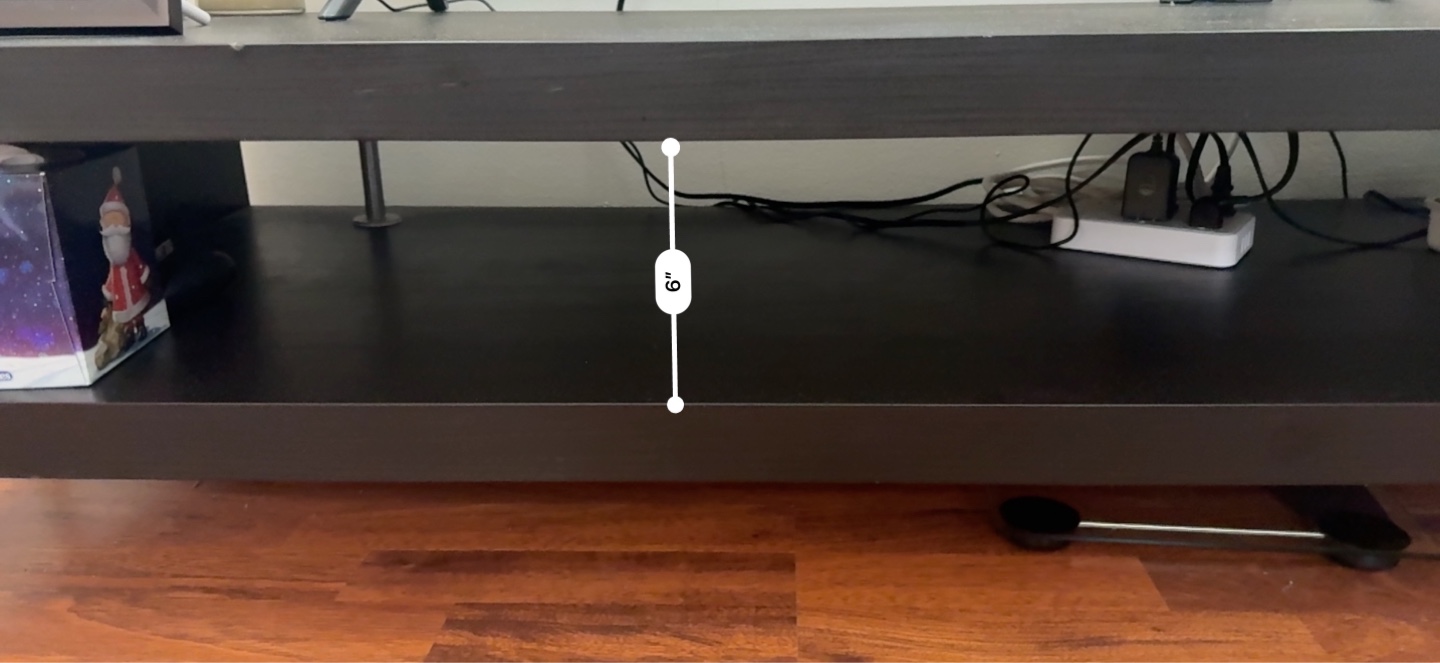 IKEA Black TV Stand with Shelf - photo 4