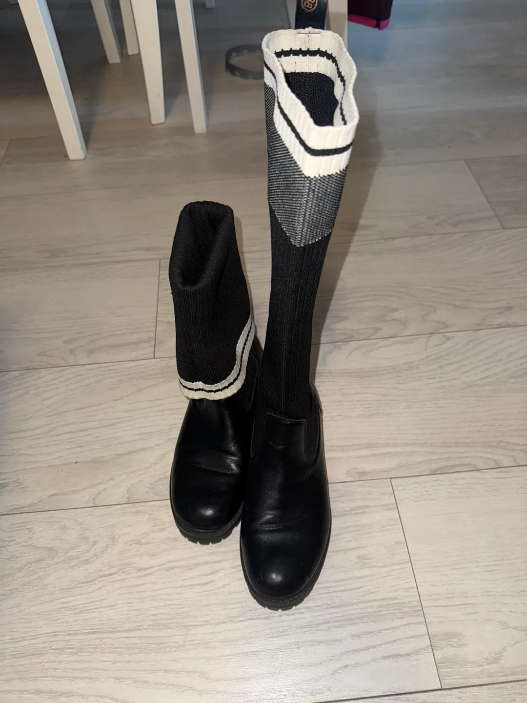 Black Knitted Sock Boots - Size 39-40 image indicator(2)