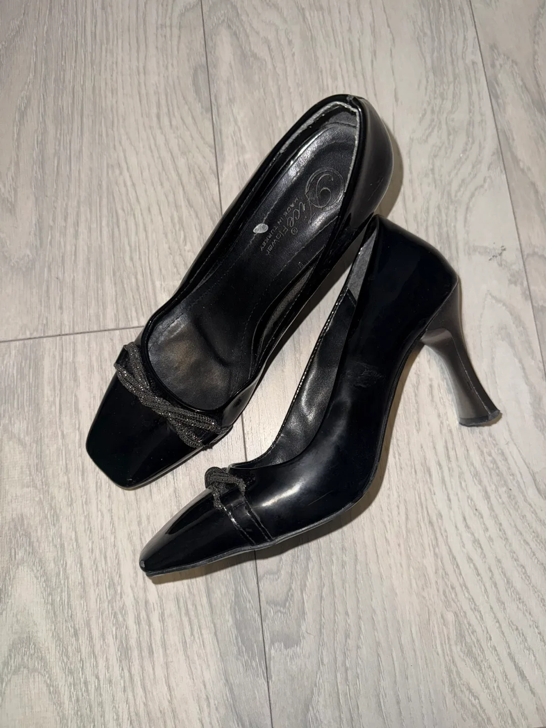 Black Patent Leather Heels Size 8 image indicator(2)