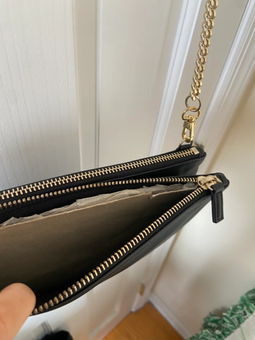 Sandro Black Leather Crossbody Bag image indicator(5)