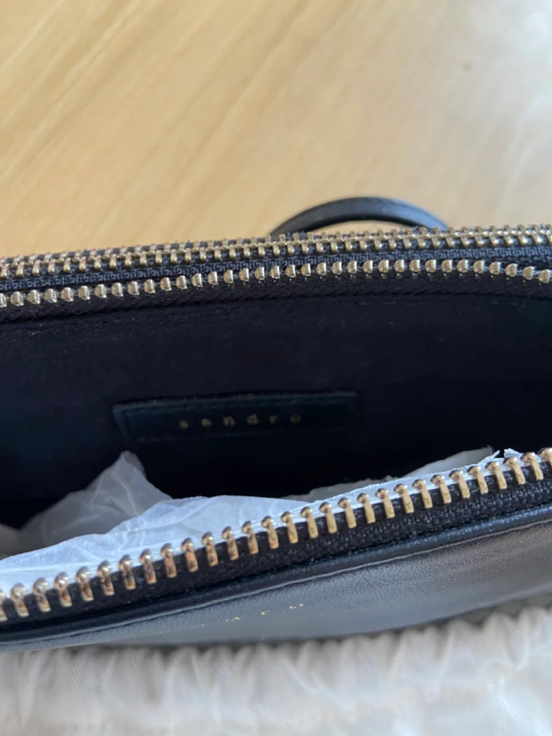 Sandro Black Leather Crossbody Bag image indicator(6)