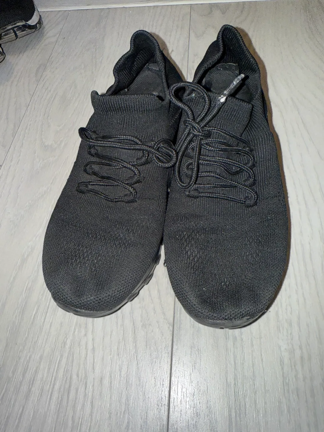 Black Knit Slip-On Sneakers thumbnail