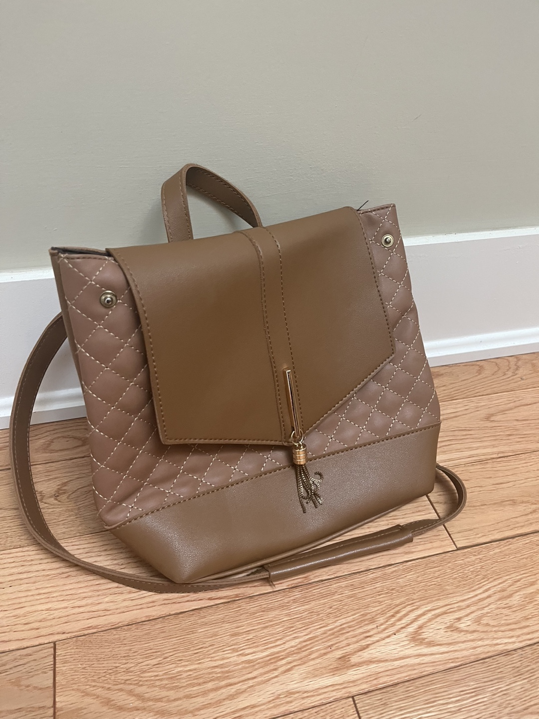 Brown Backpack purse - photo 3