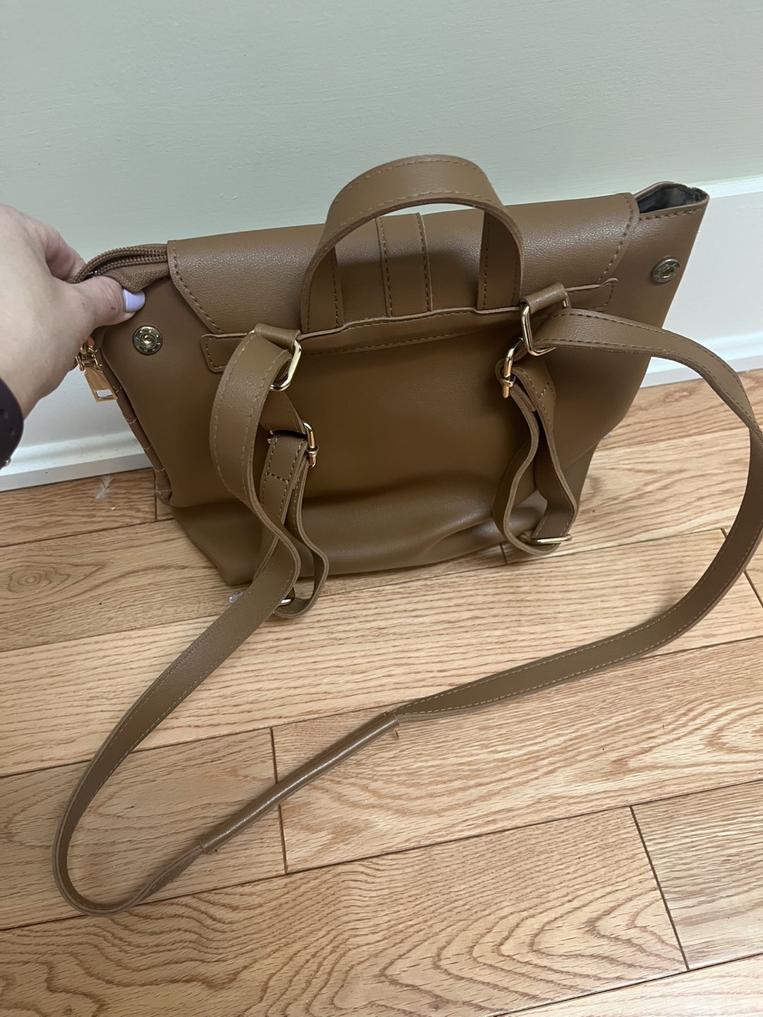 Brown Backpack purse