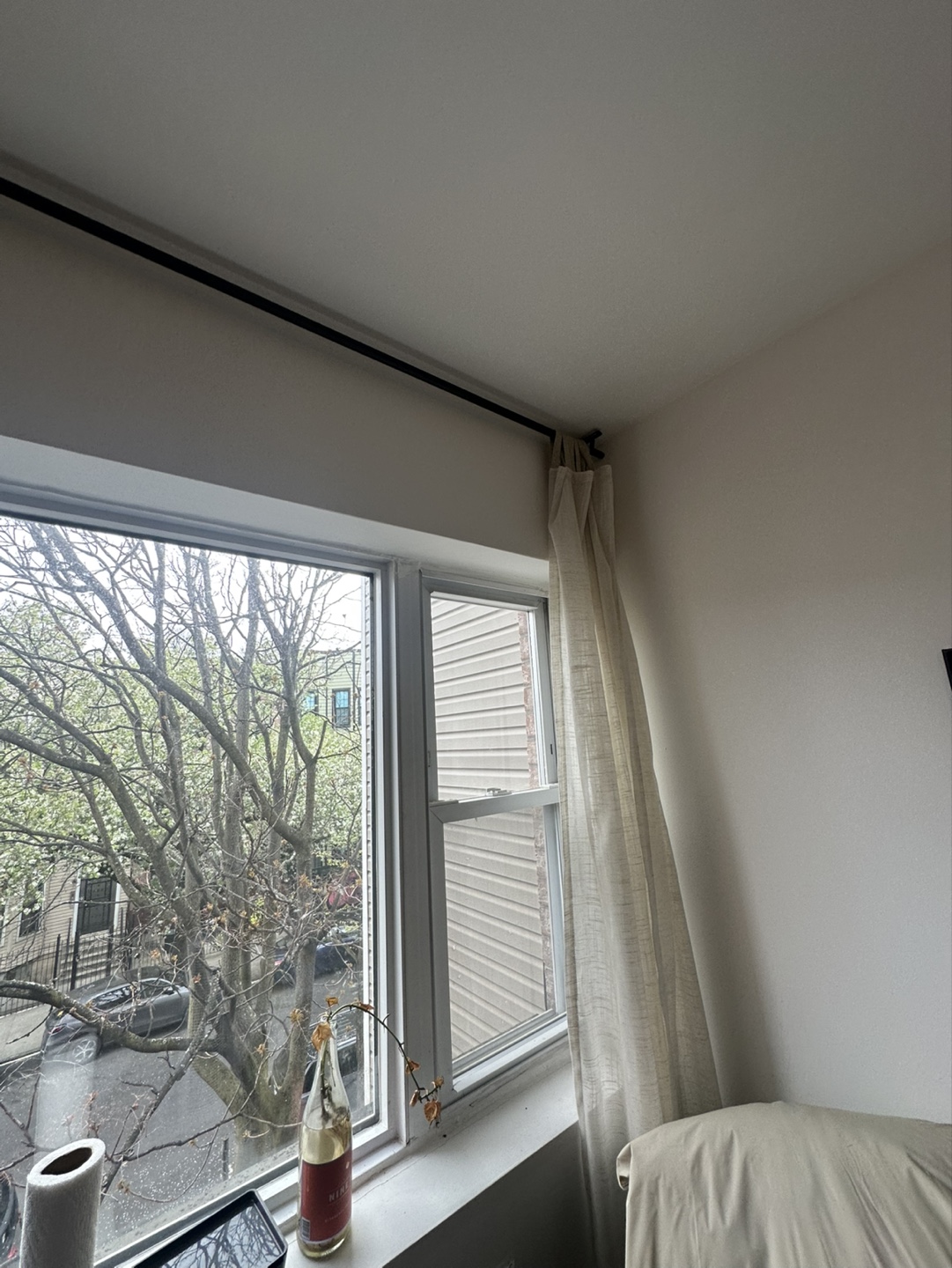 Curtains + Curtain Rod Set - Blue & Cream - photo 5