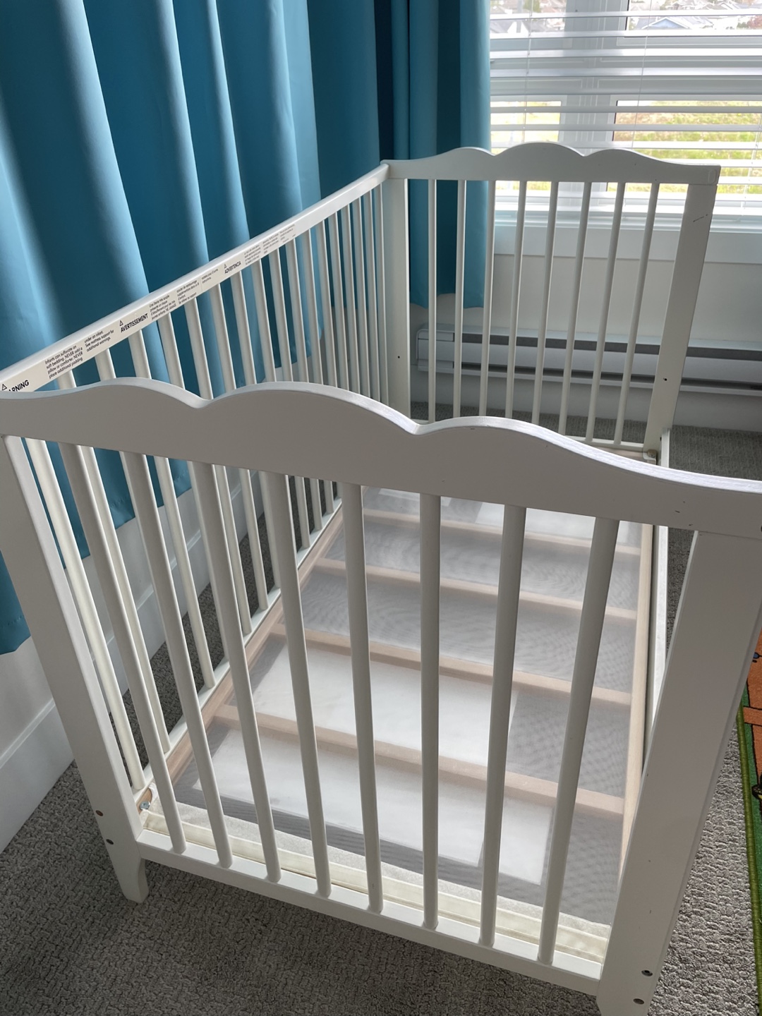 IKEA HENSVIK Crib and Mattress