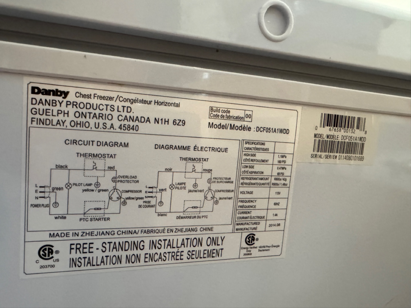 Danby DCF051A1WDD Chest Freezer - photo 4