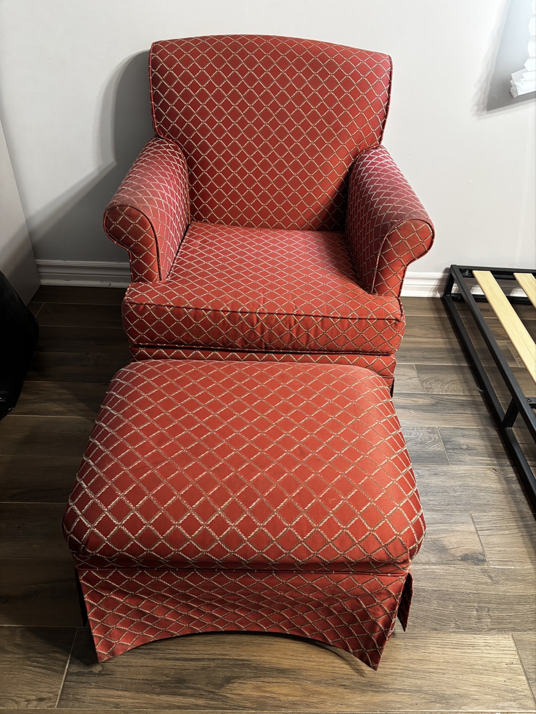 Armchair and ottoman set