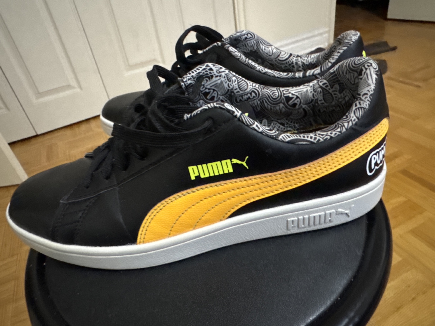 Puma Smash v2 Black/Yellow Sneakers - photo 2