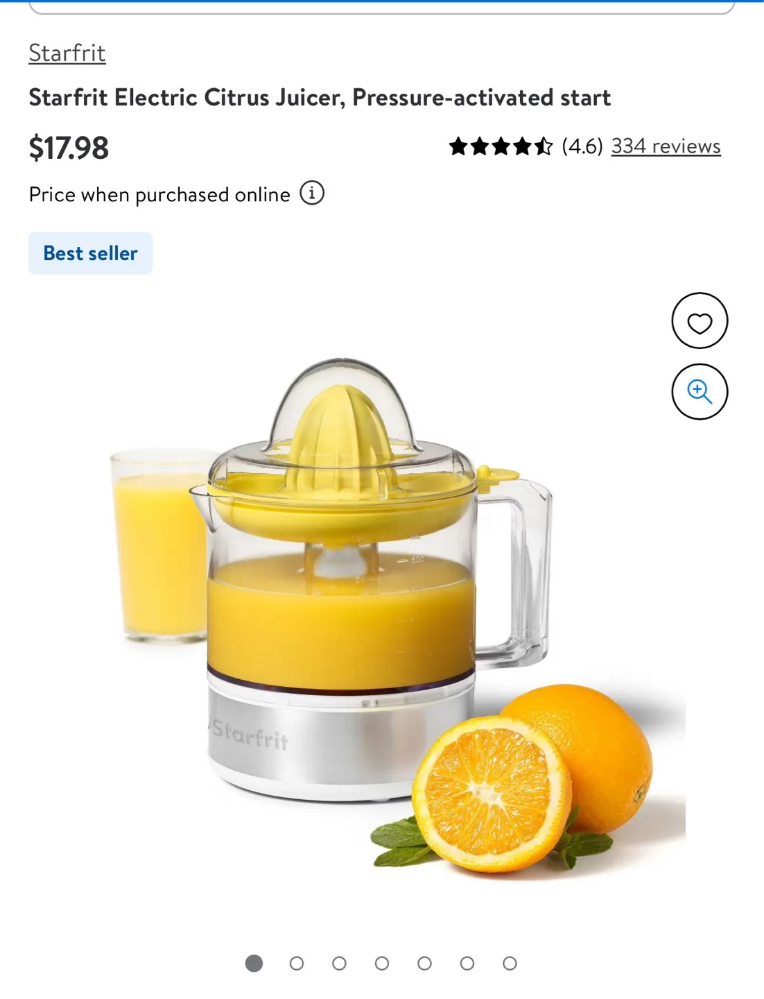 Starfrit Electric Citrus Juicer - Pressure-Activated thumbnail