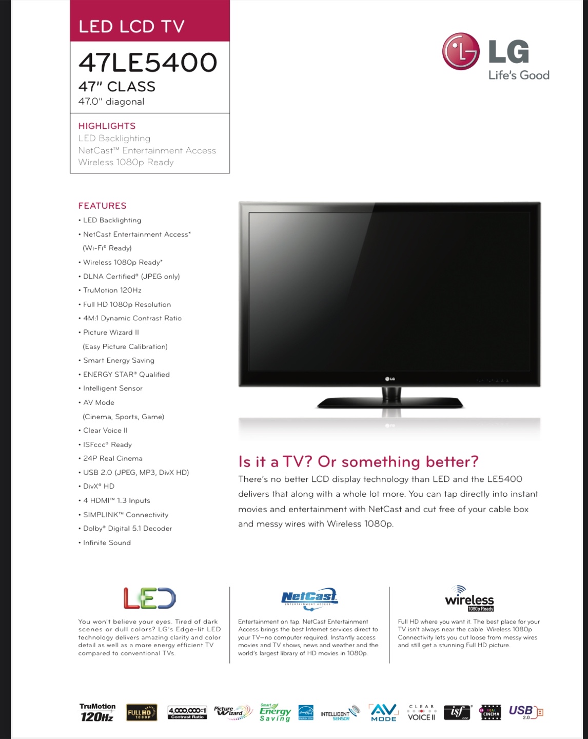 Free- broken 47 inch TV