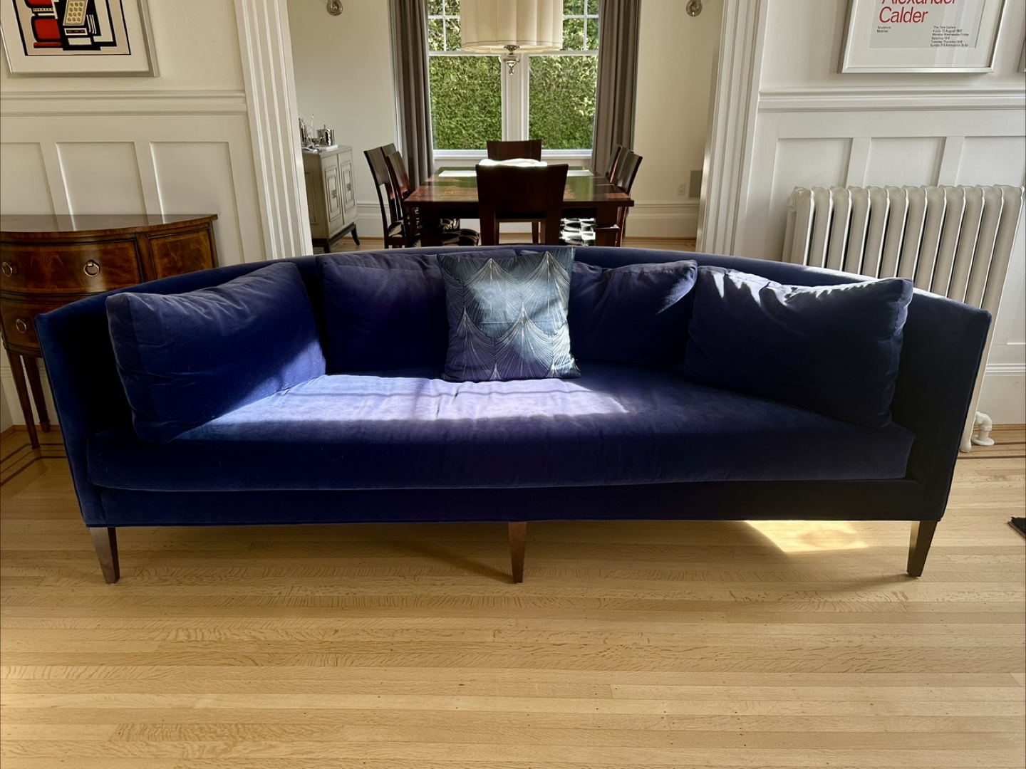 Beautiful Curved Velvet Sofa - photo 2