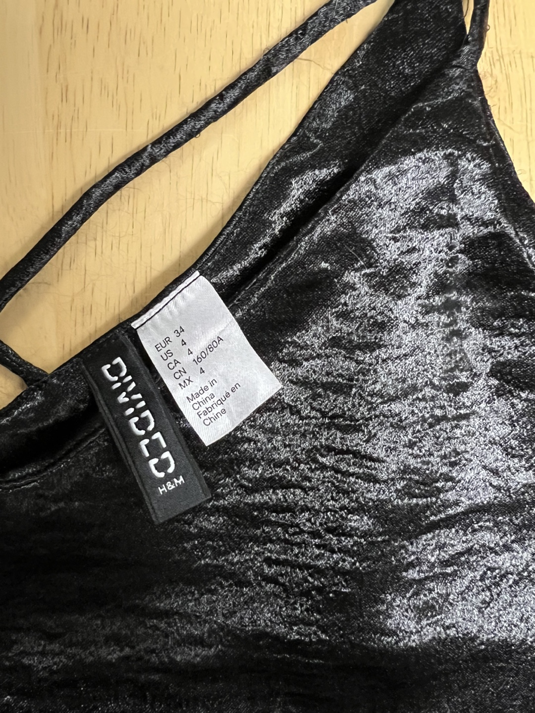 H&M Divided Black Satin tank Top Size 4 - photo 2