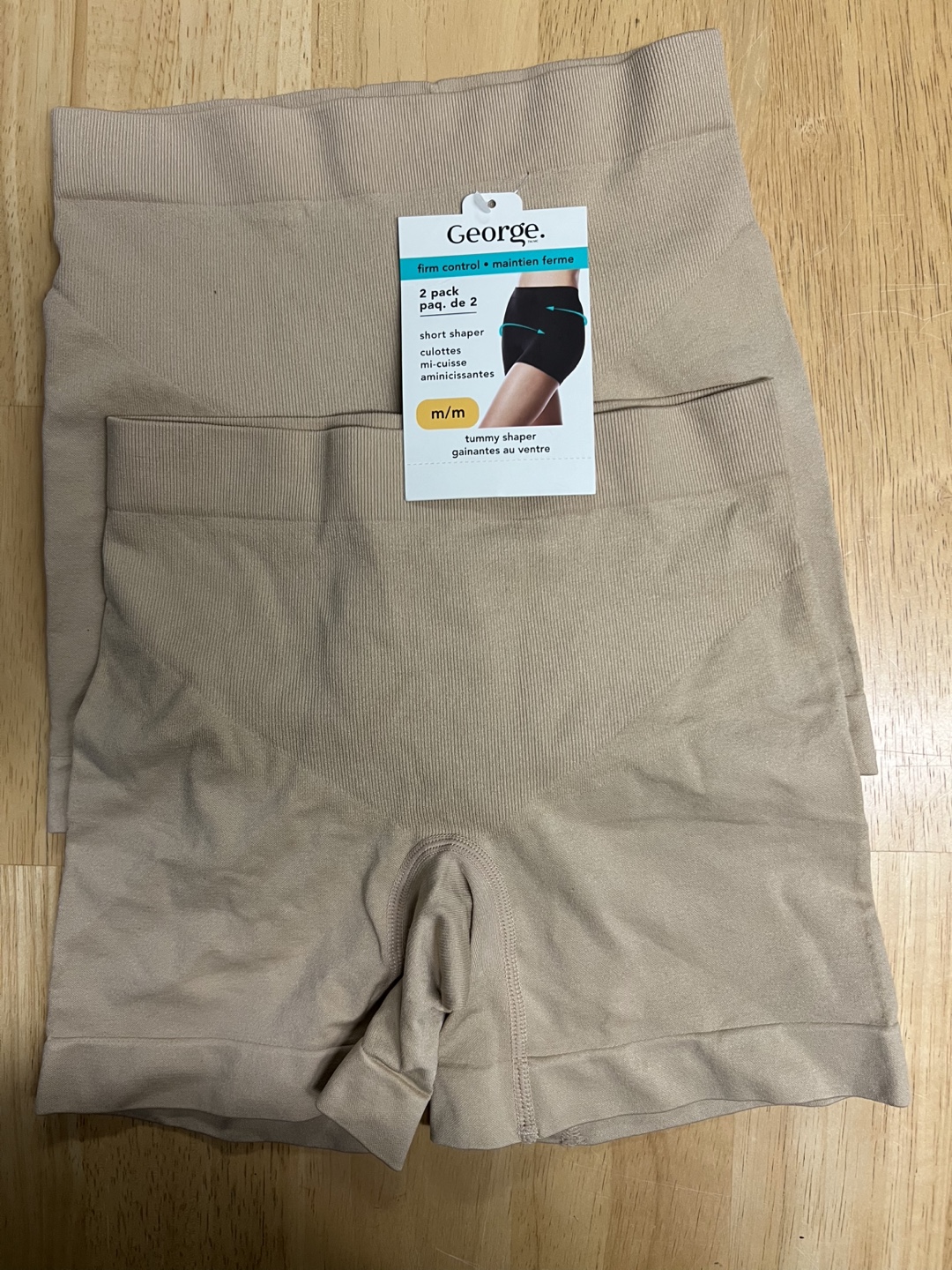 Women's Size M/M Tummy Shaper Shorts (2 Pack)