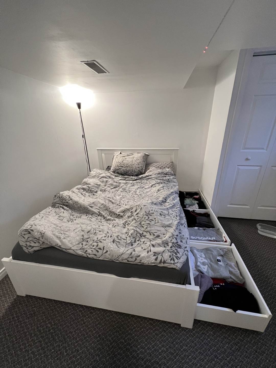 KEA Bed Frame + Firm Mattress + Protector – Great Condition! - photo 4