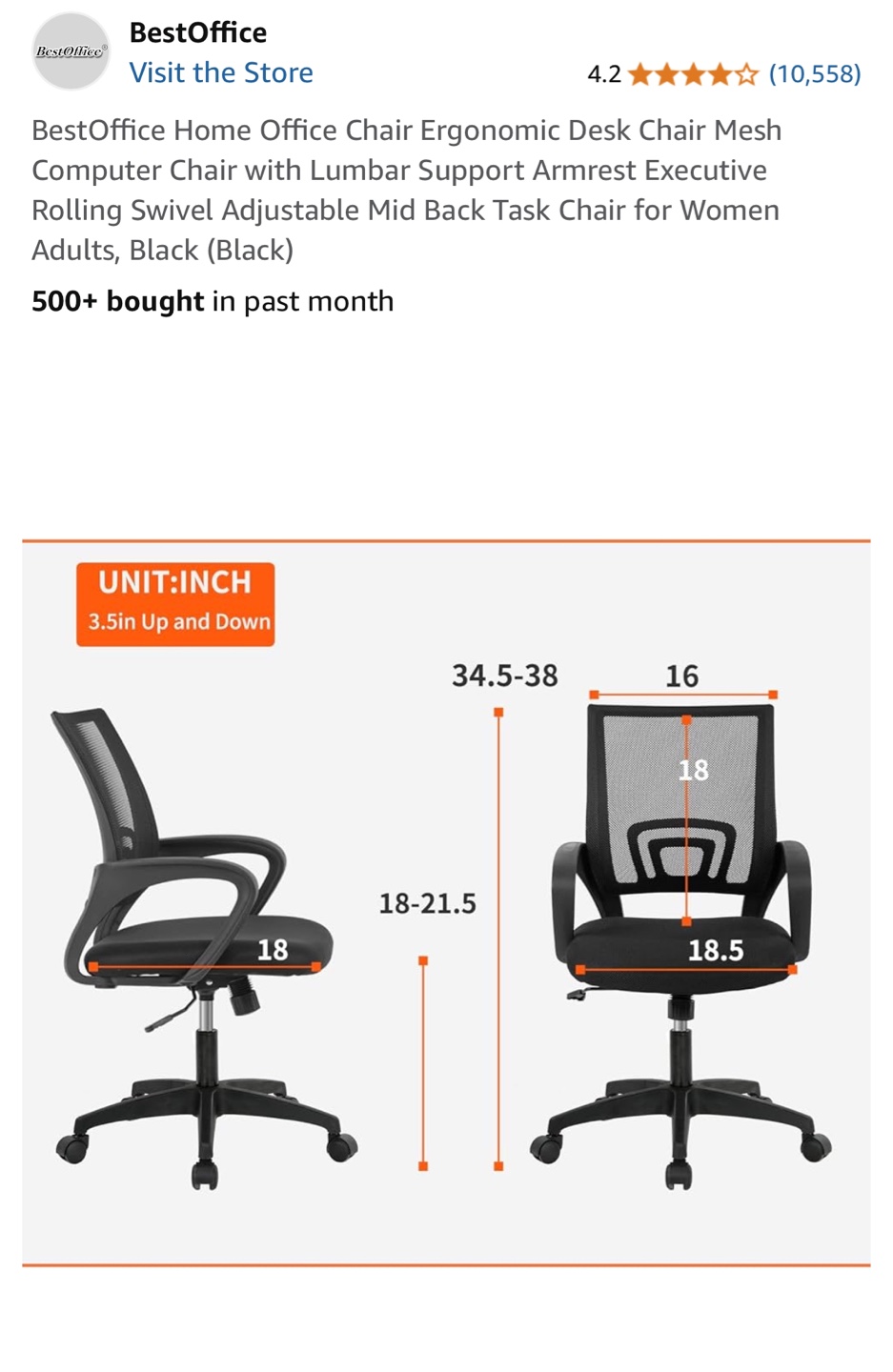 Mesh Office or study Chair - photo 3