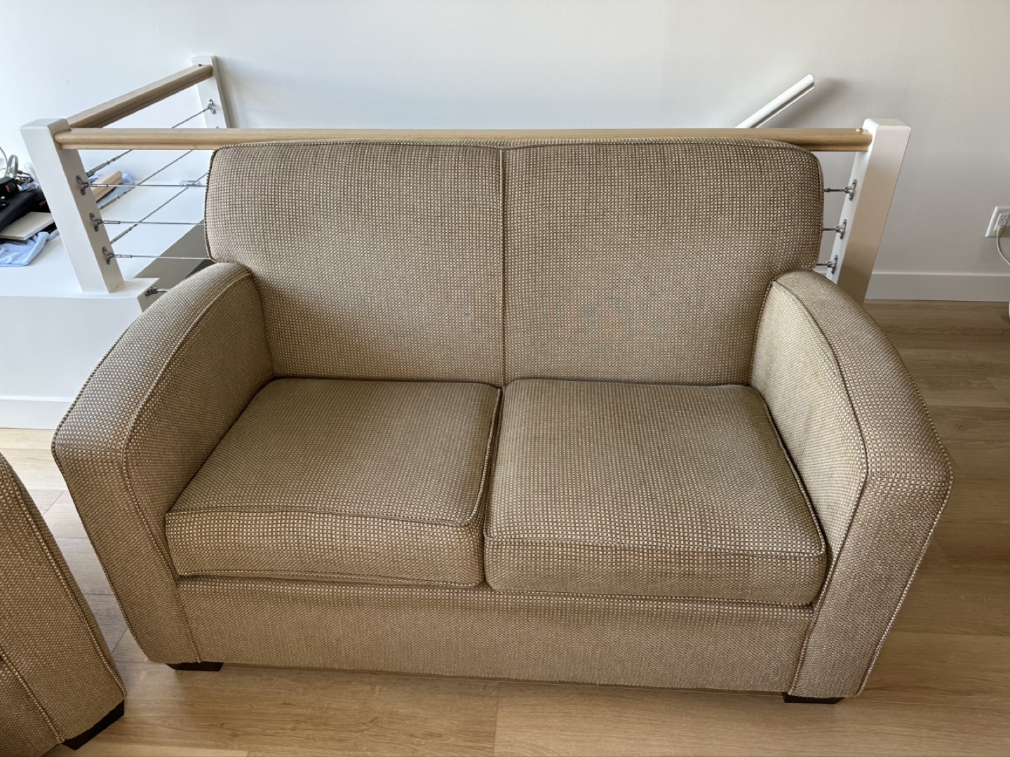 Beige Living Room Set - Sofa, Loveseat, Armchair & Ottoman - photo 5